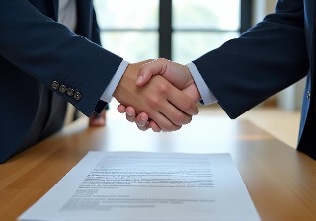 A professional discussing a service agreement with a client